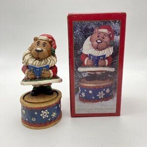 Vintage Home for the Holidays Christmas‎ Revolving Musical Figurine Moose Tree